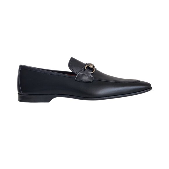 Magnanni Leather Bit Loafers in Black Men's Size 10.5 - Picture 2 of 9